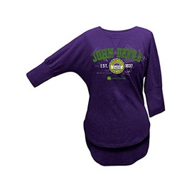 John Deere Women's 1837 Batwing Hi-Lo Shirt-Large Purple