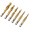 Bestgle Tap Drill Set, Hexagonal Shaft Woodworking Drill Set, 6