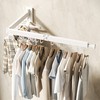 BOQORAD Wall Mounted Clothes Hanger Rack, Clothes Drying Rack,Laundry Drying
