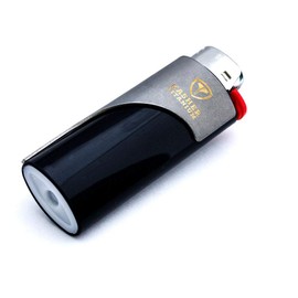 Kasher Titanium Lighter Tool - Multipurpose Metal Lighter Case - Strong, Durable & Lightweight - Sleek & Sturdy Design - Helps to Open Packages, Peel Stickers & Labels (with Lighter, Gold Engraving)