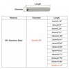 sourcing map 2x30mm Dowel Pins, 20pcs 304 Stainless Steel Round