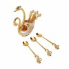 Swan Dinnerware Set Metal Tableware Cutlery Set Decorative Swan Base