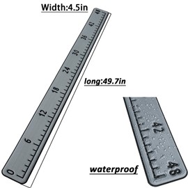 Hzkaicun 48" EVA Foam Fish Ruler with Self-Adhesive Backing, Fish Ruler Sticker Boat for Fishing Boats, Yacht Coolers, Kayaks Fishing Boat Accessories-Grey