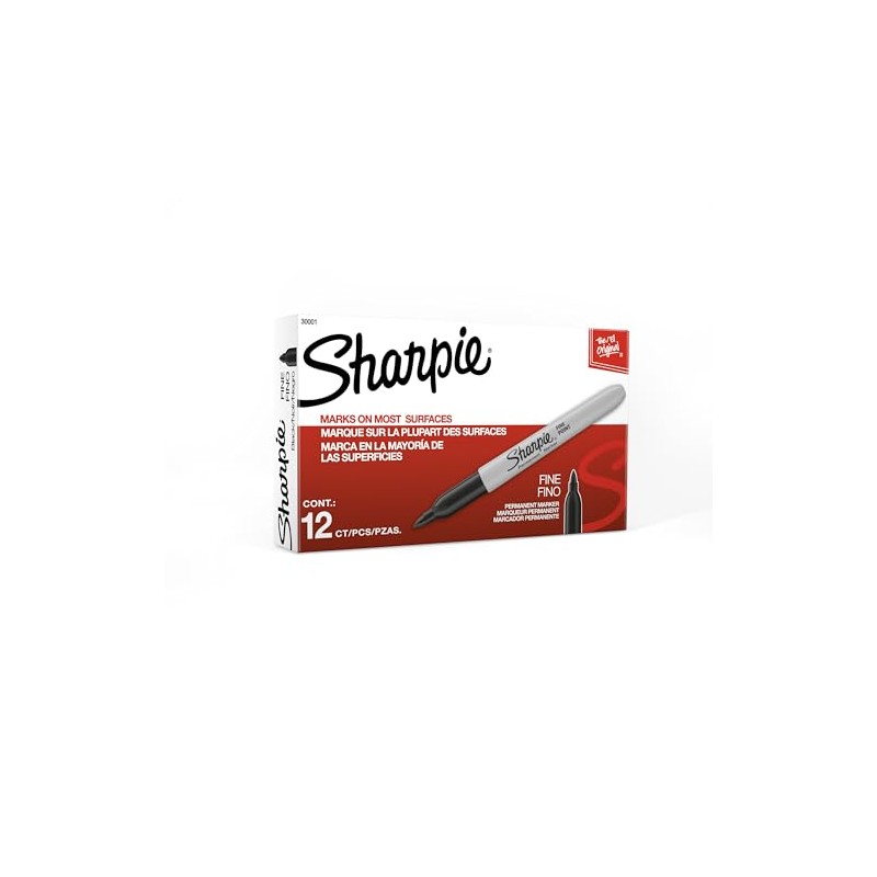 Sharpie - Marcador permanente delg neg cja/12 sharpie