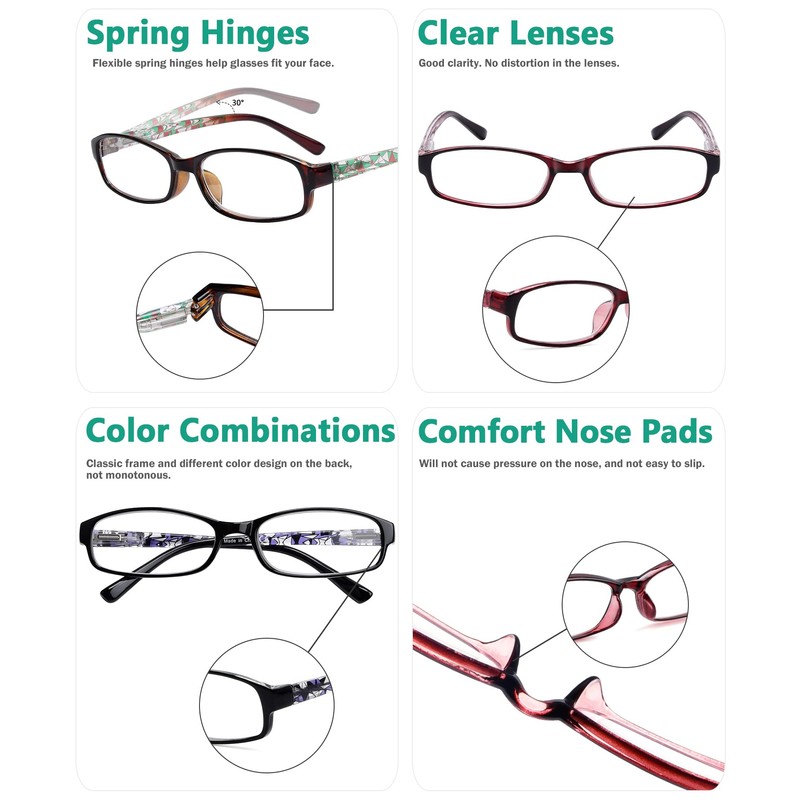 Eyekepper Lectores 3 Pack de mujeres gafas de lectura con