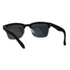 Mens Half Rim Rectangular Luxury Hipster Shade Sunglasses Matte Black