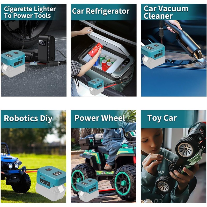 18V to 12V Step-Down Adapter for Makita 18V Battery Power