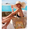 hatisan Beach Bag Mesh Tote Bag,Upgrade Beach Tote with Phone