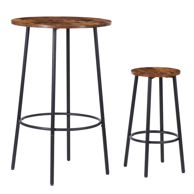 HomGarden 3 PCS Pub Dining Set Bar Table & Stools