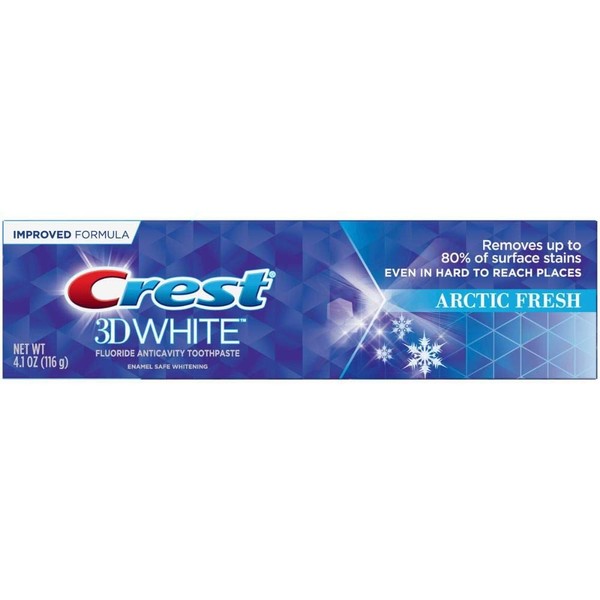 Crest 3D White Arctic Fresh Whitening Toothpaste, 4.8 ounces (Pack of 4)