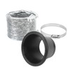 Turbo Air Intake Pipe Funnel Kit Universal Rubber Carbon Fiber