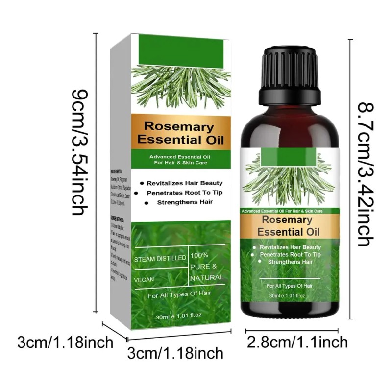 Aceite Capilar De Romero Para Fortalecer El Cuero Cabelludo,