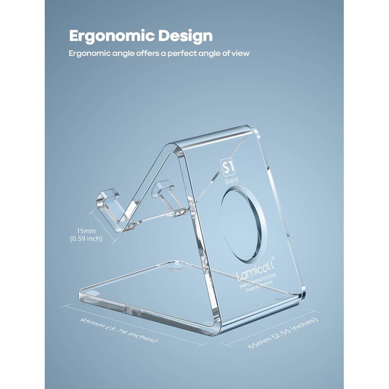 Lamicall Cell Phone Stand, Desk Accessories - Clear Office Cell