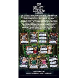 2023 Leaf Exotic Multi-Sport Rookies 3 Autographs Per Trading Card Box
