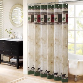 DS BATH Woodland Shower Curtain,Fabric Shower Curtain,Shower Curtains for Bathroom,Bathroom Curtains,Waterproof Shower Curtain,72" W x 72" H