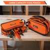 TUFFWORX Tool Bag, Dual Compartment Storage Pouch (Orange)