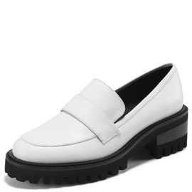 Aerosoles Women's Ronnie Loafer, White Leather, 8