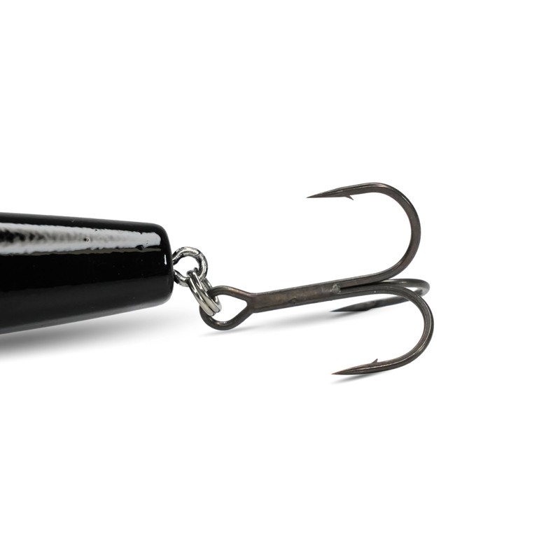 Blackout in black, wobbler, zander bait, 22 g, 125 mm,