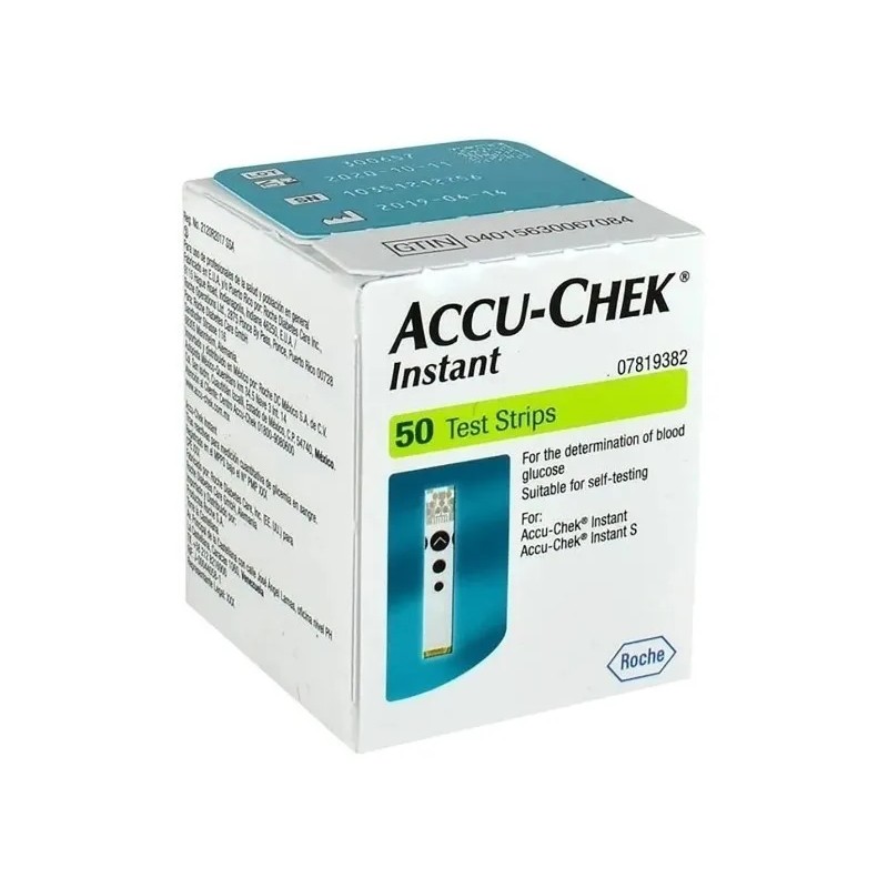 Accu Check Instant Tiras Reactivas De Glucosa 50 Pzas
