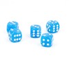 WeLoveBeads W6 Cube (16 mm) in Turquoise White/White Dots -