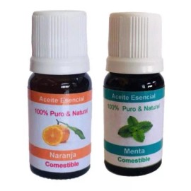 Productos Naturaly 2 Aceites Esenciales ( Menta Piperita Y Naranja ) 10 Ml C/u