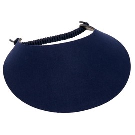 MG Women's Cotton Solid String Sun Visor Hat, Navy