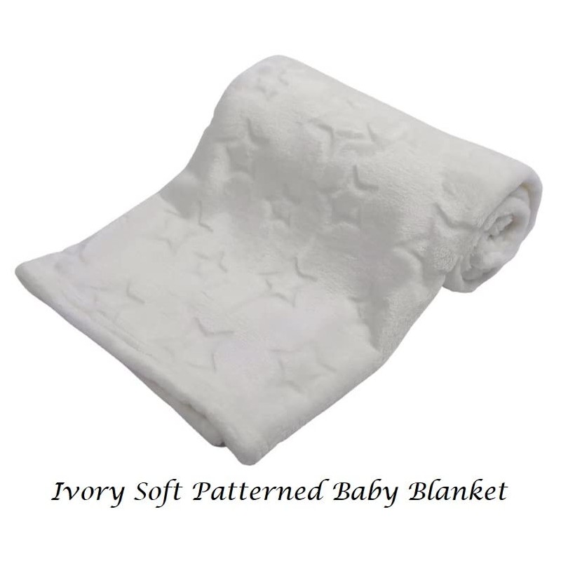 Ship (1371) - Embroidered Lightweight Soft Patterned Fleece Baby Blanket