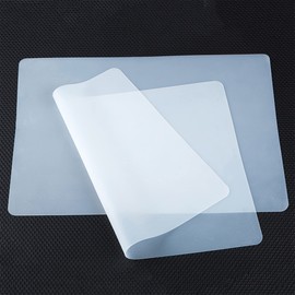PABUSIOR Silicone Mats for Crafts: Translucent Liner, 11.4×11.4 In (2/Pack), Heat Resistant, Non-Slip Silicone Kids Mat for Jewelry, Epoxy Resin, Glitter Slime, Manicure, DIY Sheet