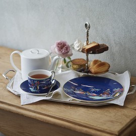 Wedgwood 1061301 Wedgwood Wanderlust Blue Pagoda Plate, 7.9 inches (20 cm)