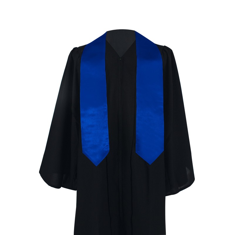GraduationMall Unisex Adult Plain Graduation Stole 60" Royal