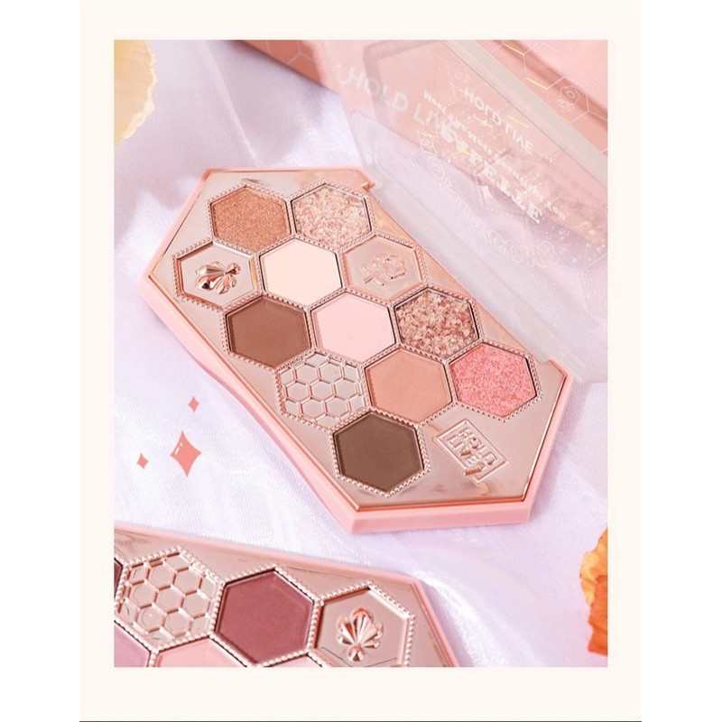 YAYAMIYA Cute Honeycomb Eyeshadow Palette, 12 Colors Makeup Palette, Honey