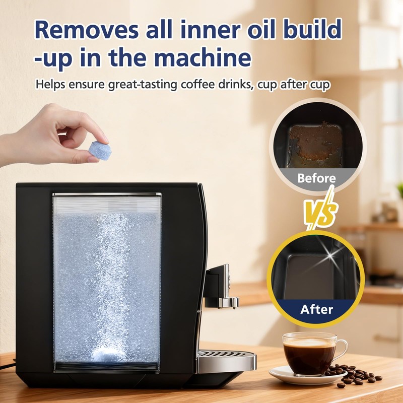 64308 Cleaning Tablet for Jura, 24 Tablets Coffee Machine Cleaning