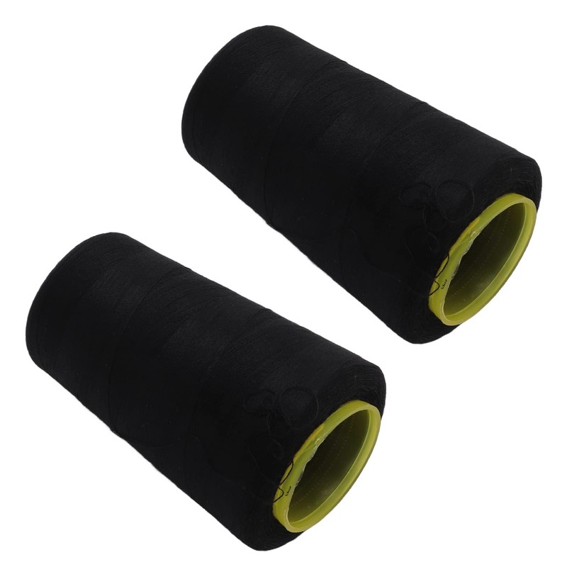 Strong Serger Thread 402, 2 Black Sewing Threads for Overlock,