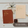 ZICOTO Elegant Linen Wedding Vow Books With Gold Foil Lettering