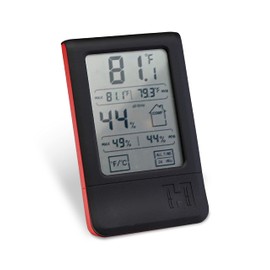 Hornady Digital Hygrometer, 95909 - Indoor Temperature and Humidity Monitor with Touchscreen LCD Display - Ideal Room Thermometer Hygrometer for Gun Safes & Cabinets, Closets, Workbench & More
