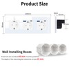 JIMEIDA 3 Socket with USB 20 W White Flush-Mounted, 16