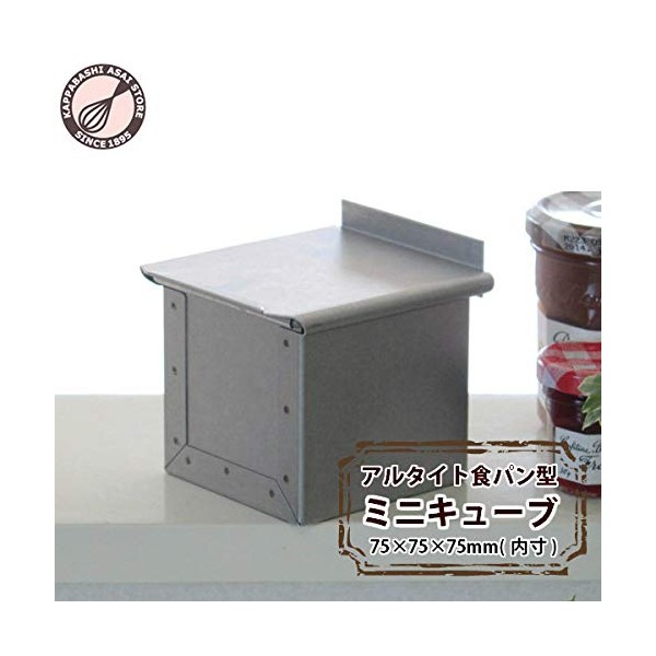 Asai Shoten Altite Bread Mold Mini Cube with Lid Silver