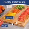 Hiware 4-Piece Extra Large Bamboo Cutting Boards Set for Kitchen,