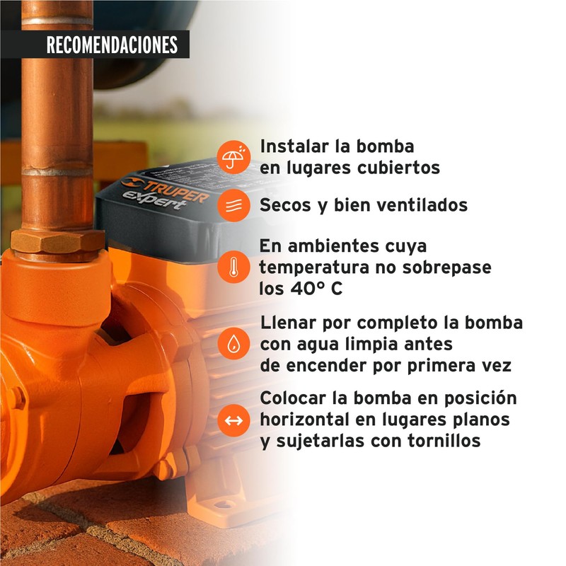 Peripheral pump electric water 3/4 HP, Truper Expert