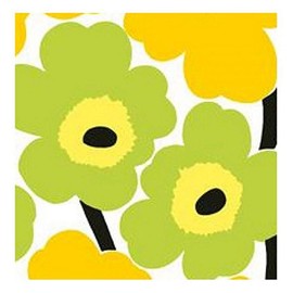 Marimekko Unikko Papierservietten Lunch gelb