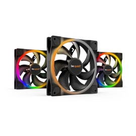 be quiet! Light Wings 140mm PWM Low Noise Premium ARGB Cooling Fan | 4-Pin | 3-Pack | Black | BL078