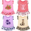 XPUDAC 4 Pack Dog Dresses Cute Printed Puppy Clothes for