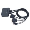 USB KVM Switch 2 Ports Wired HD Multimedia Interface KVM