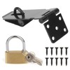 180 Degree Hasp Lock Latch with Lock, 4 Inch Latch