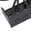 4 Ports USB 3.0 Faceplate, 5.25 Inch 5Gbps Stable Optical