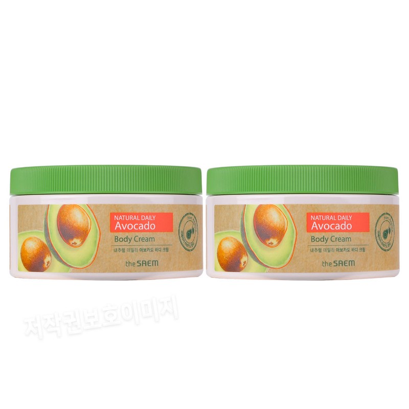 The Saem Natural Daily Avocado Body Cream 300ml 3pcs /