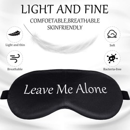8 Pieces Sleep Mask Silk Eye Mask with Adjustable Strap Soft Blackout Blindfold Sleeping Eye Cover Mask for Women Men Full Night's Sleep, Travel, Nap, Meditation, Blindfold