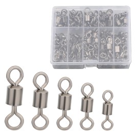 SAVITA 220 Pieces Fishing Barrel Swivel High Speed Rotating Fishing Connector Swivels For Freshwater Saltwater Bass Fishing