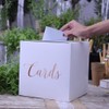 Wedding Card Postbox White with Rose Gold Lettering 'Cards'