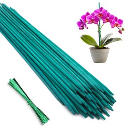 Bamboo Plant Stakes 50PCS, 18Inch Natural Bamboo Stakes Garden Stakes, HAINANSTRY Plant Sticks Support for Indoor and Outdoor Plants, Stakes for Gardening, Orchid Tomato Vegetable Stakes for Garden